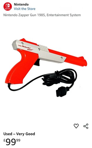 Pistola zapper nintendo nes - pistola,
